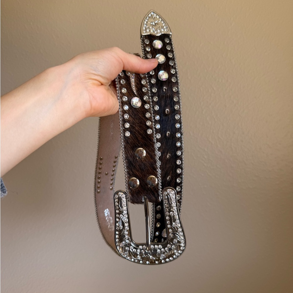 Nocona Belt Co. Women's Hair Lazer Bling Belt - Picture 2 of 8